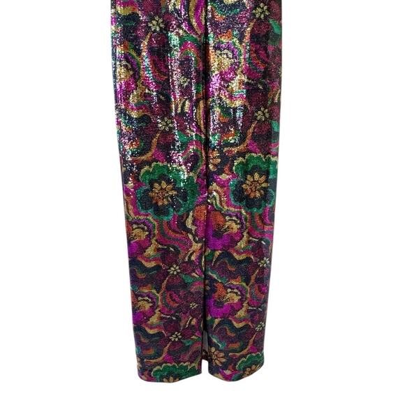 JENNIFER GRACE Catroux Sequin Feather Long Dress In Hysteria SAMPLE PIECE READ - Picture 7 of 9